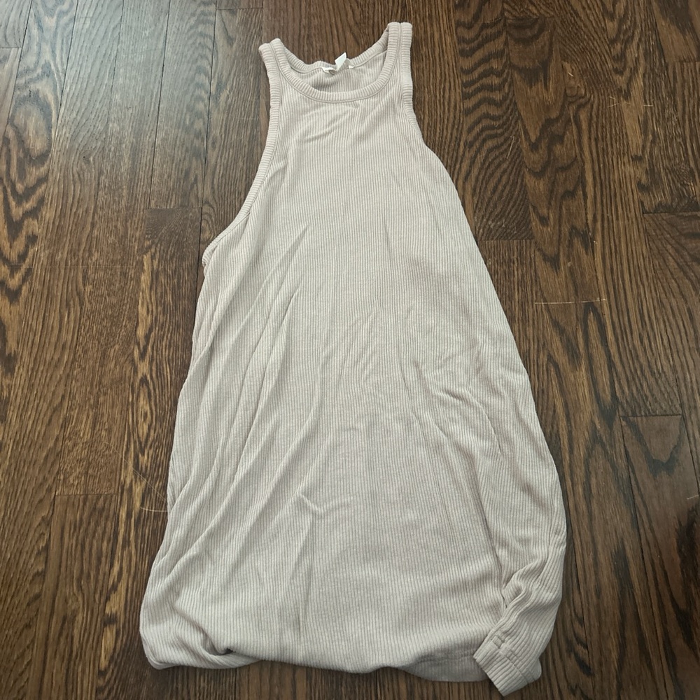 COS Cream Ribbed Tank Top